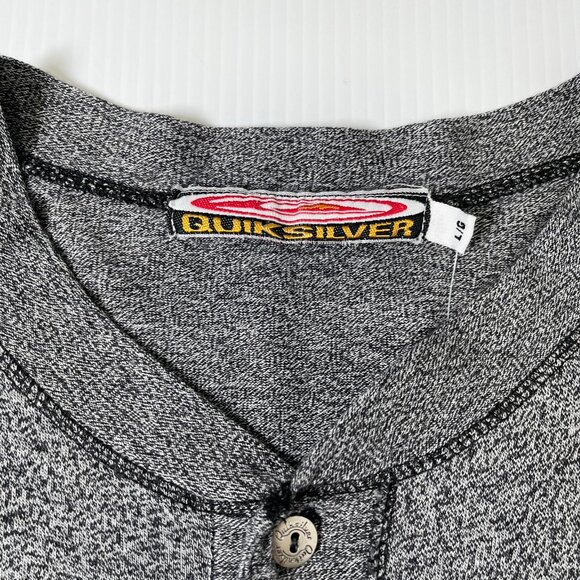 Vintage Quiksilver Henley Surf 1/2 Button Shirt L - Picture 5 of 6